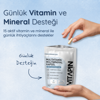 Vitapin Multivitamin Multimineral Kapsül – 60 Kapsül