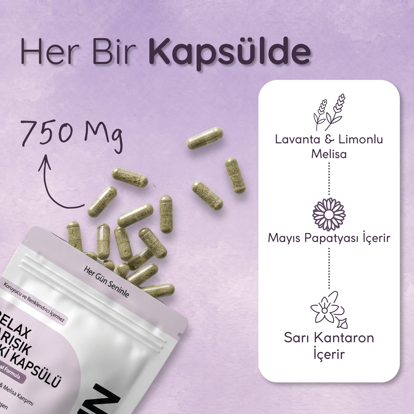 Vitapin Relax Karışık Bitki Kapsülü – 60 Kapsül