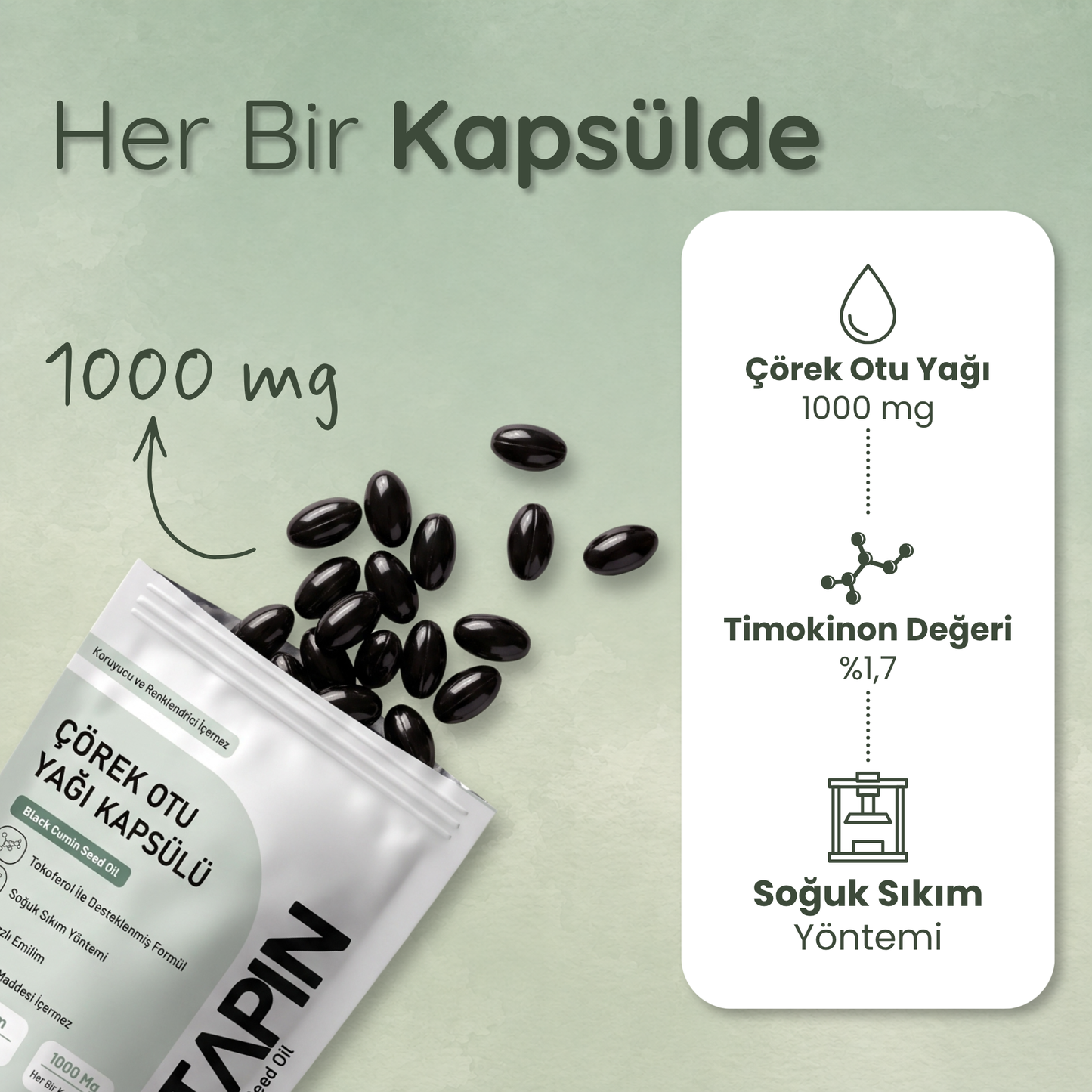 Vitapin Çörek Otu Yağı Jel Kapsül – 60 Jel Kapsül