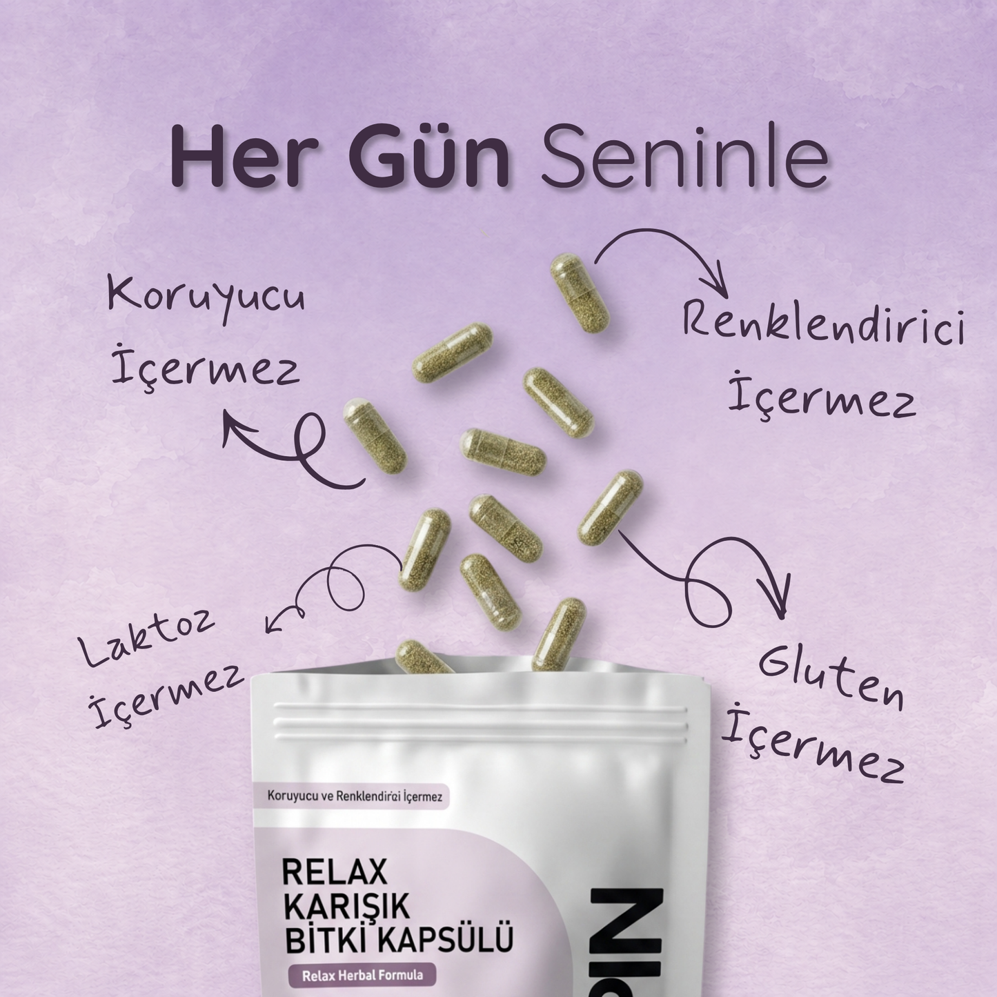 Vitapin Relax Karışık Bitki Kapsülü – 60 Kapsül