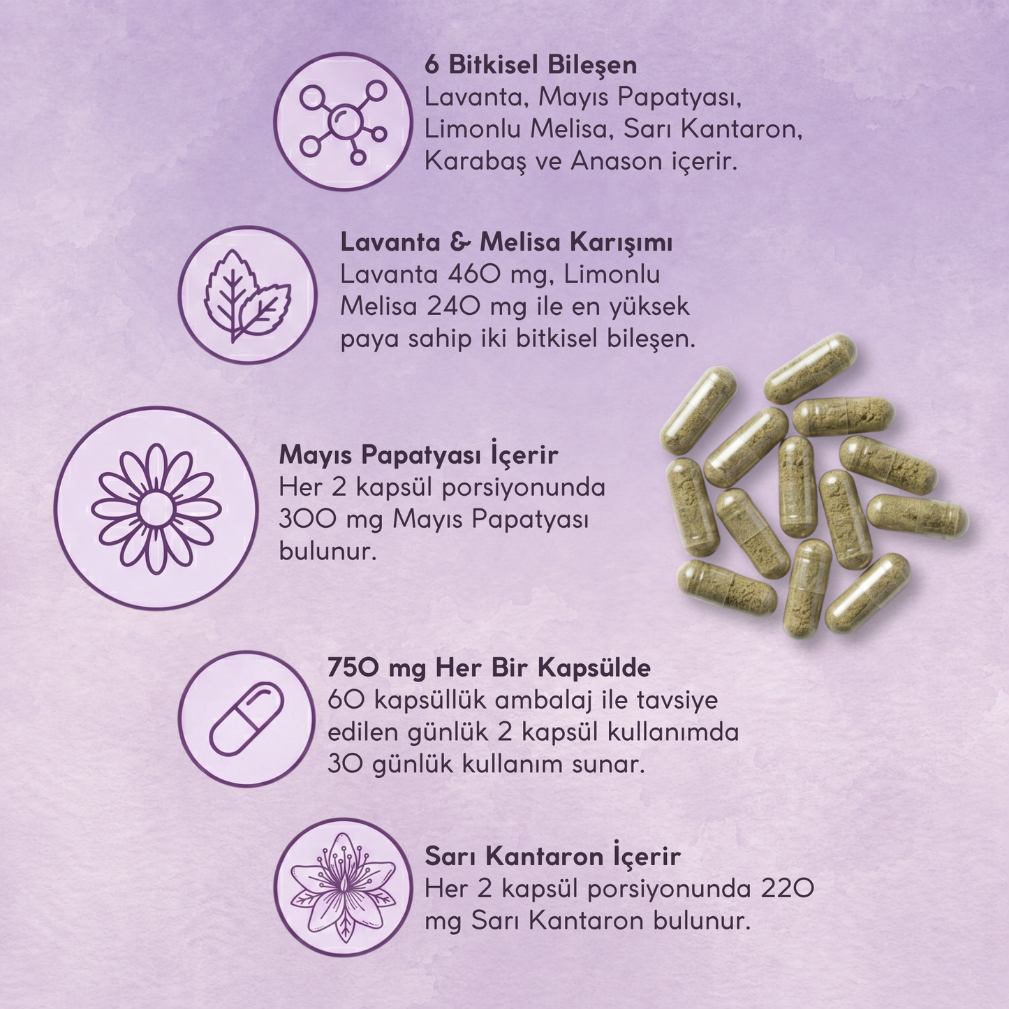 Vitapin Relax Karışık Bitki Kapsülü – 60 Kapsül