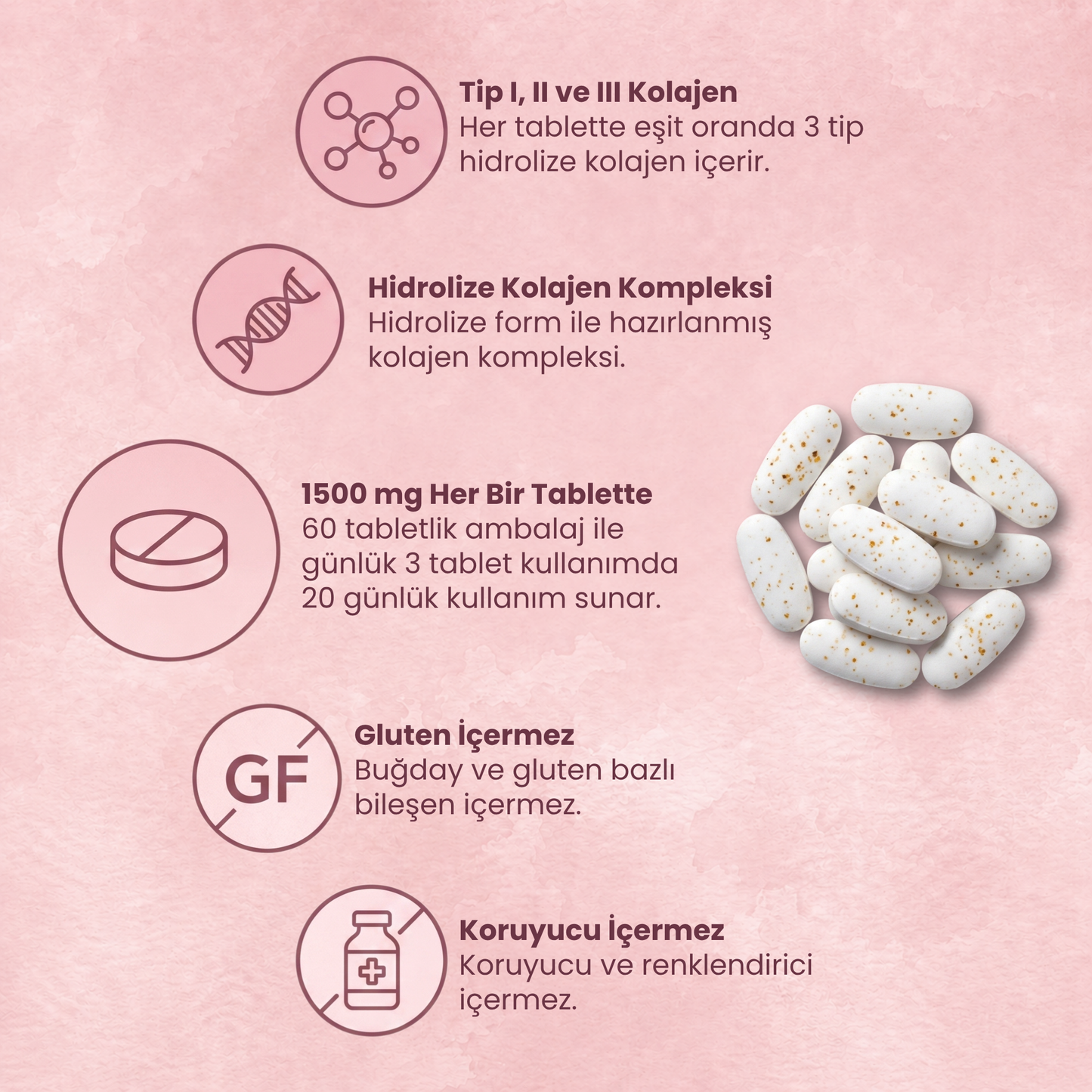 Vitapin Hidrolize Kolajen Tablet – 60 Tablet