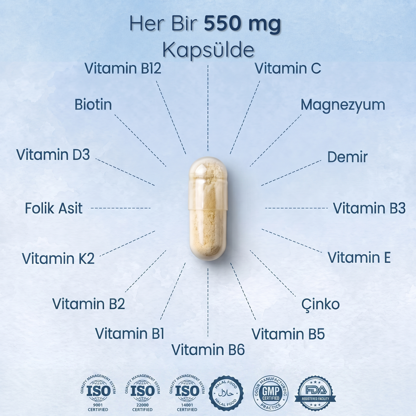 Vitapin Multivitamin Multimineral Kapsül – 60 Kapsül